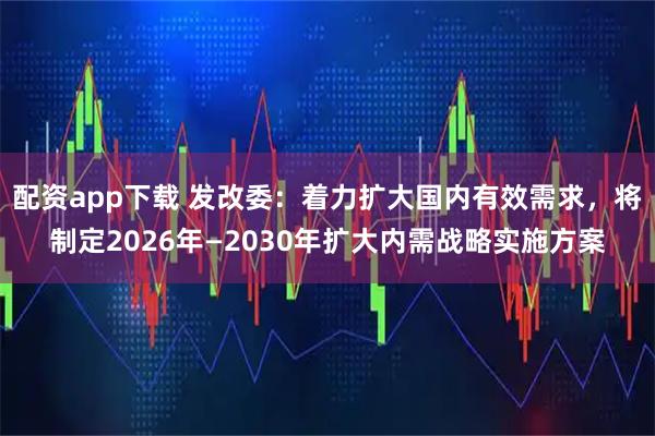 配资app下载 发改委：着力扩大国内有效需求，将制定2026年—2030年扩大内需战略实施方案